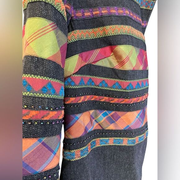 Coldwater Creek Embellished Multicolor Lined Blazer Size 10 - Picture 9 of 13